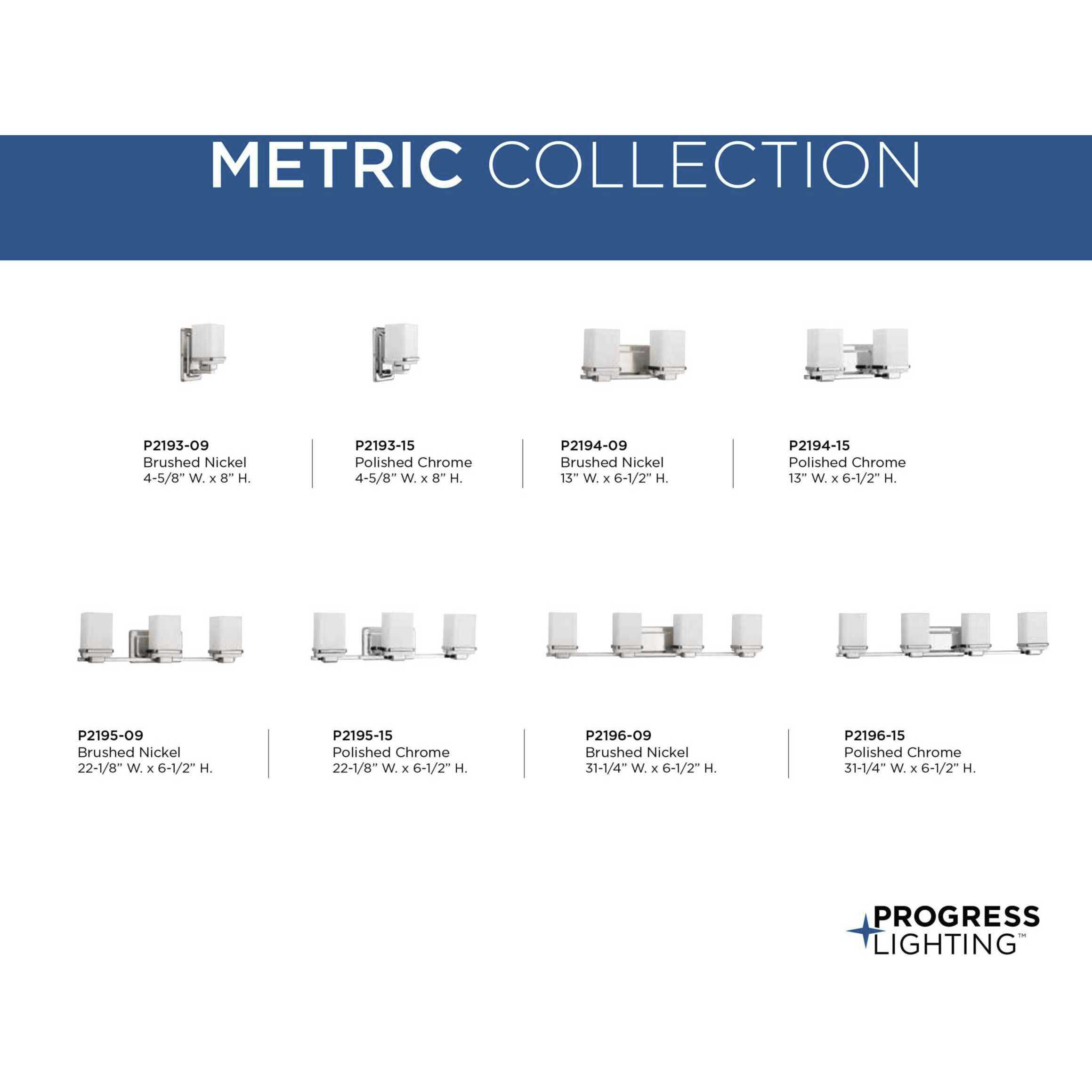 Metric 3 Light 22 inch Polished Chrome Bath Vanity Wall Light, Design Series